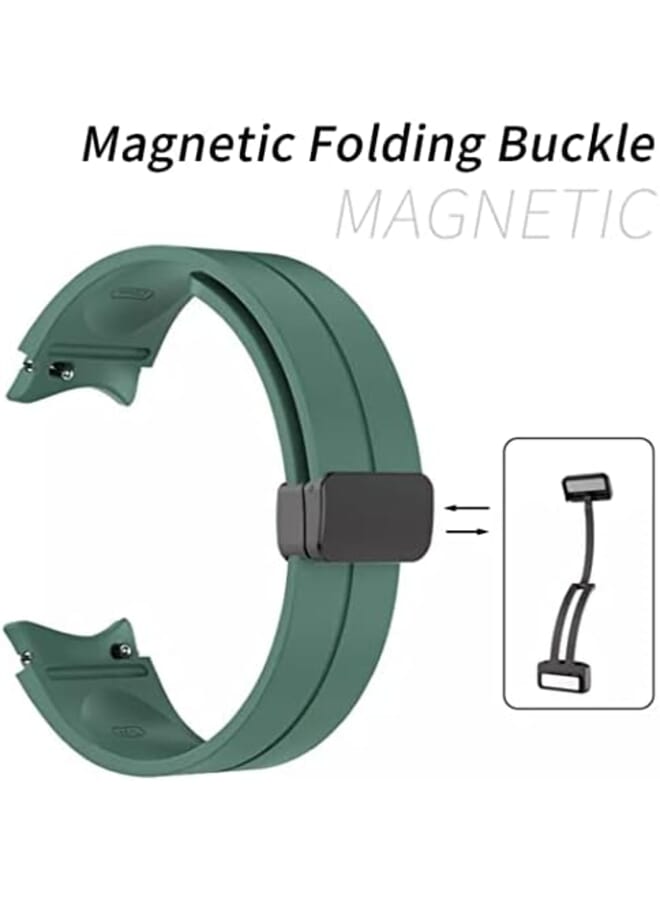 Dado Silicone Strap With Magnetic Folding Buckle Compatible With Samsung Galaxy Watch 5 Pro 45Mm Watch 5 44Mm 40Mm Galaxy Watch 4 Special Strap No Gap Design  - Image 3