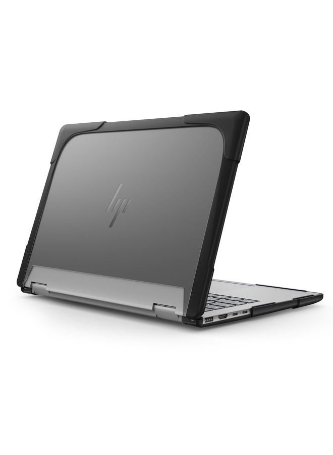 Batianda Protective Case for 14" HP Envy X360 2-in-1 2K Touch-Screen Laptop 2024 Release- Shockproof Design Matte Finish Durable Cover with TPU Edges Scratch-Resistant Stylish, Black - Image 1
