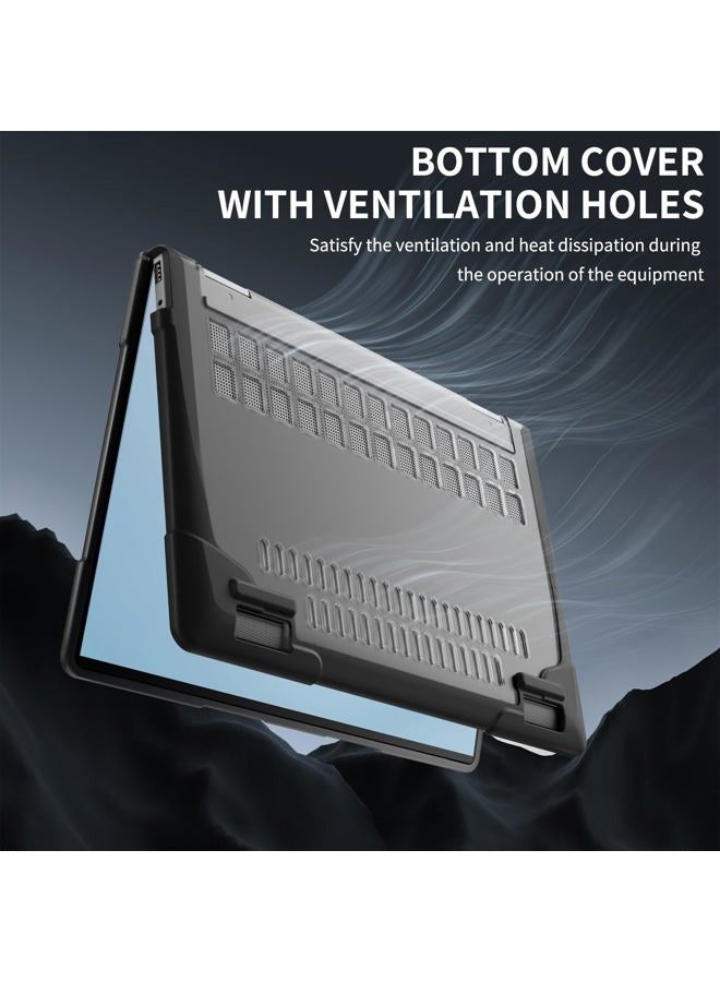 Batianda Protective Case for 14" HP Envy X360 2-in-1 2K Touch-Screen Laptop 2024 Release- Shockproof Design Matte Finish Durable Cover with TPU Edges Scratch-Resistant Stylish, Black - Image 5