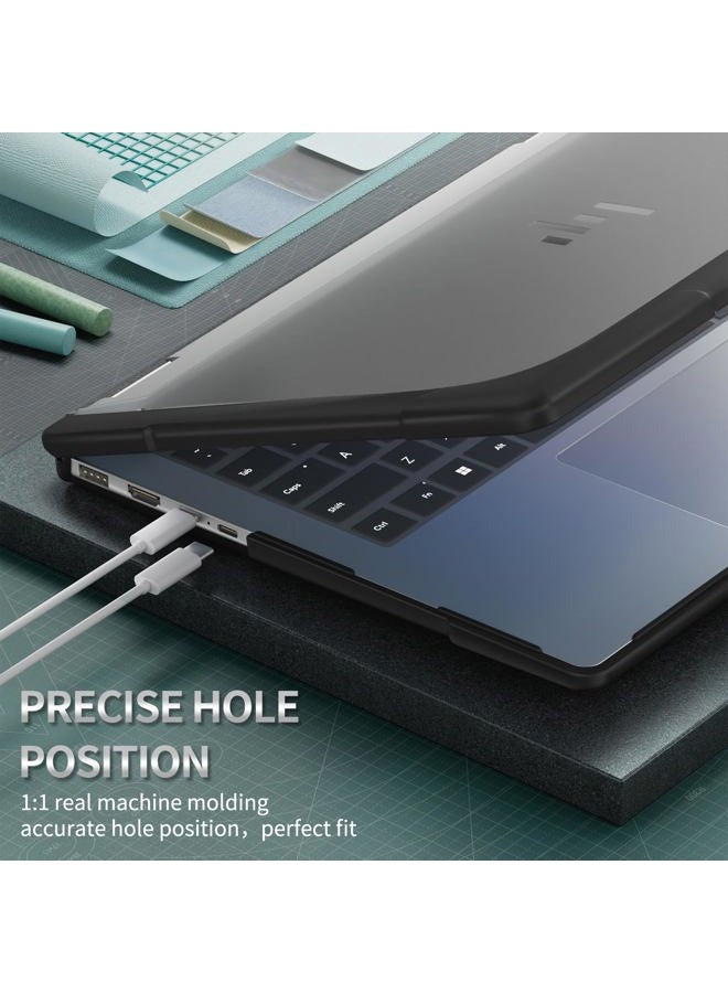 Batianda Protective Case for 14" HP Envy X360 2-in-1 2K Touch-Screen Laptop 2024 Release- Shockproof Design Matte Finish Durable Cover with TPU Edges Scratch-Resistant Stylish, Black - Image 4