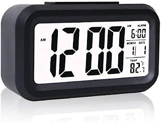 JAYI Jay Automatic Digital Alarm Clock Calendar Snooze Light Smart with Automatic Sensor Date and Temperature Indoor Multifunctional Alarm Clock for Student Bedroom Home and Office