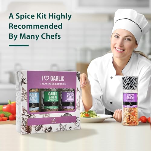 Soeos Spice Seasoning Set of 9 with Integrated Grinders, Individual Spice Grinder, Pure and Fresh Perfect for BBQ Seasoning Gift Set, Grilling Spice, Pepper Grinder,colorful - Image 5