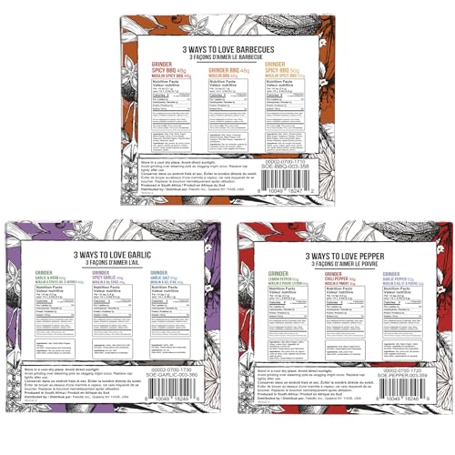 Soeos Spice Seasoning Set of 9 with Integrated Grinders, Individual Spice Grinder, Pure and Fresh Perfect for BBQ Seasoning Gift Set, Grilling Spice, Pepper Grinder,colorful - Image 4