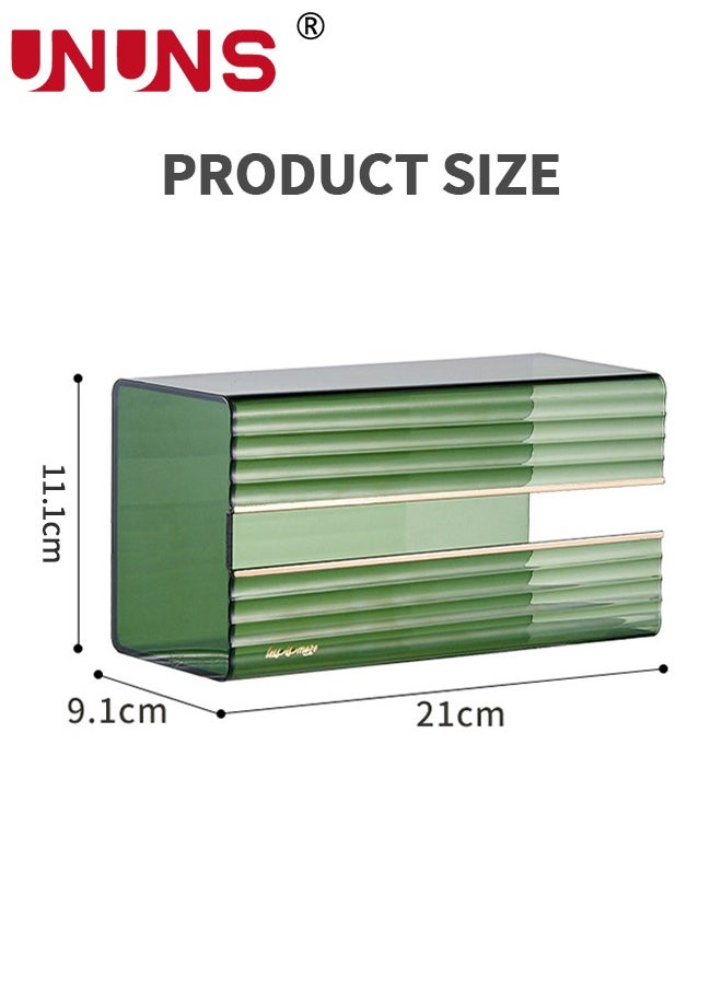 UNUNS - Toilet Paper Holder,Wall Mounted Tissue Box,Tissue Dispenser Dryer Sheet Holder,Acrylic Transparent Tissue Upside Down Box,Paper Towel Box,Hanging Tissue Box For Bedroom Kitchen Office Storage - Image 1