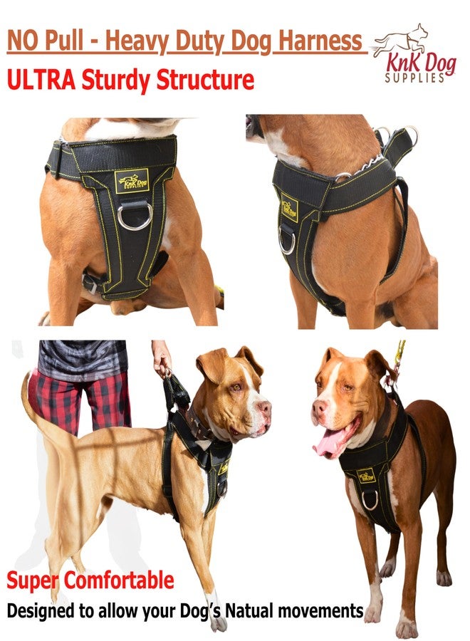KNK | Heavy Duty Dog Harness for Pitbulls, Bullies and Large Breeds - No Pull, Ultra Durable, Soft Padded Chest, Metal Leash Attachment - Image 4