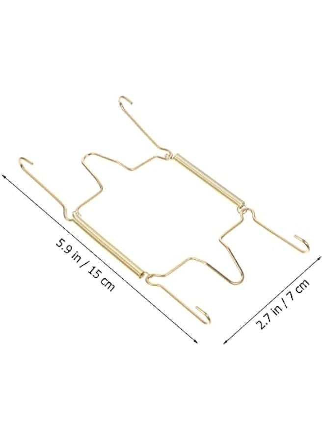 4 Pack Plate Hangers Invisible 6 Inch Wall Plate Hangers with Golden Coating Decorative Dish Display Holder with 4 Pcs Hooks - Image 4
