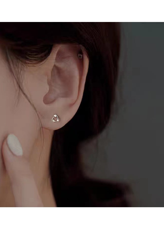 xozgdovg Mobius ring sterling silver screw feminine everything earrings  - Image 3