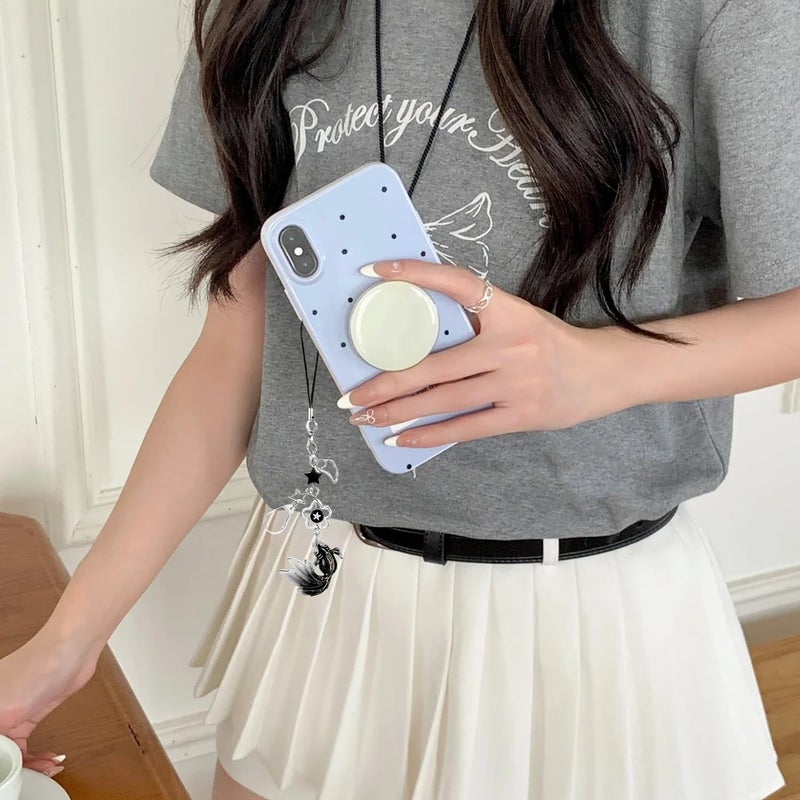 CoolShef 2 قطع من سلاسل الهواتف للفتيات - إكسسوارات سلاسل الهواتف لحافظة الهاتف، الحقيبة، سلسلة المفاتيح، الكاميرا، تزيين المحفظة، أسلوب كيوت Y2K كاواي الجمالي - Image 4