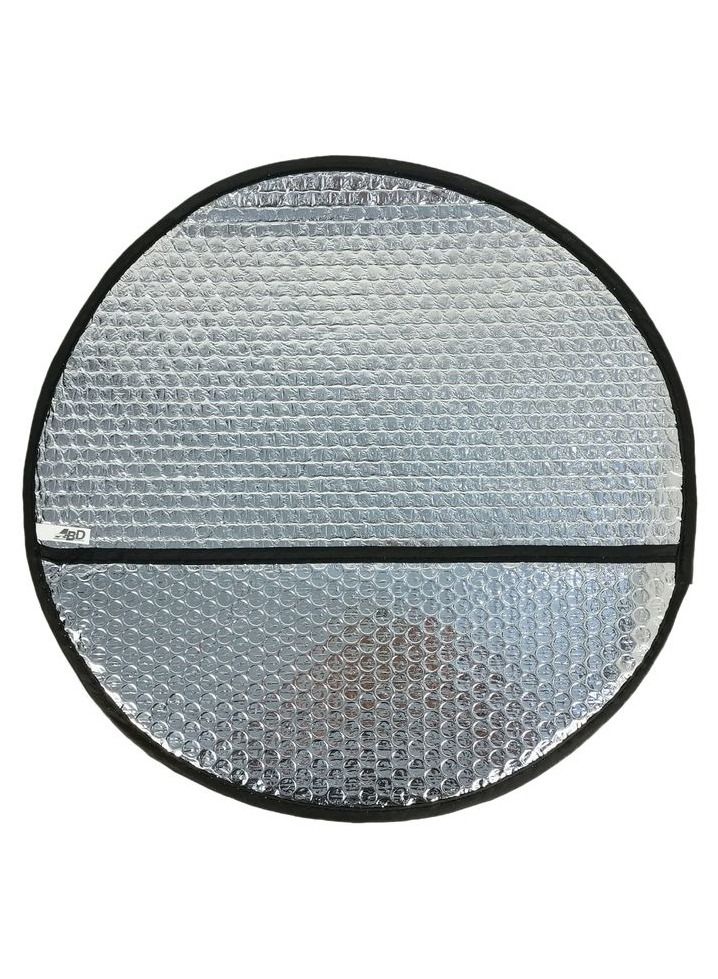 ABC Aluminium Cover Sunshade Car Steering Wheel Sun Protection Cover Automotive Interior Product ABD 43cm - Image 5