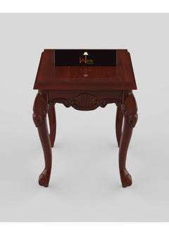 Wooden Twist Gracious Hand Carved Teak Wood End Table for Home Décor  - Image 4
