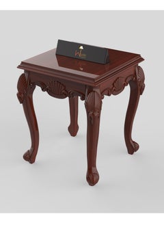 Wooden Twist Gracious Hand Carved Teak Wood End Table for Home Décor  - Image 2