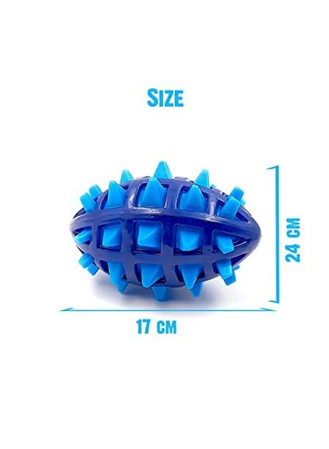Rugby Toy Ball For Dogs | Rubber Squeaky Toy Ball For Dogs | Chew Toy For Dogs | Teething Toy For Puppies - Image 2