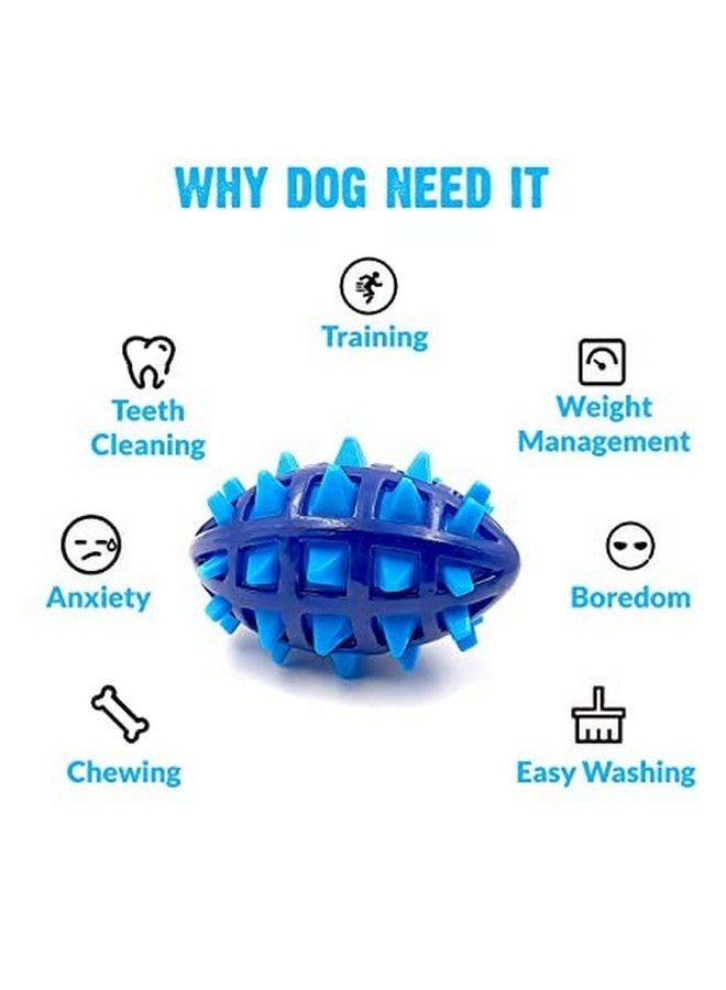 Rugby Toy Ball For Dogs | Rubber Squeaky Toy Ball For Dogs | Chew Toy For Dogs | Teething Toy For Puppies - Image 4
