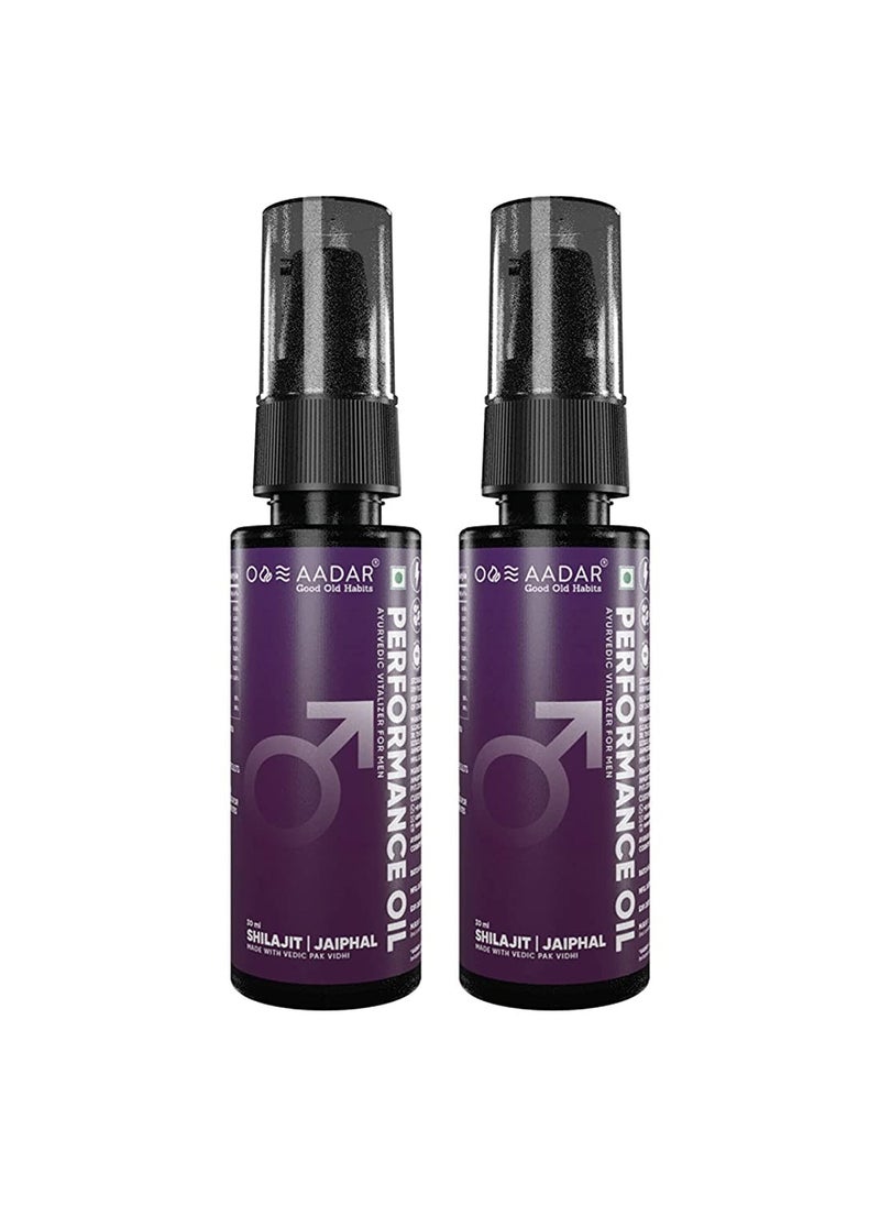 AADAR AADAR STRAIGHT UP Oil | Modern Ayurvedic Solution with 10 herbs | Increase Power and Energy | Shilajit & Musli (30 ml) (pack of 2)  - Image 1