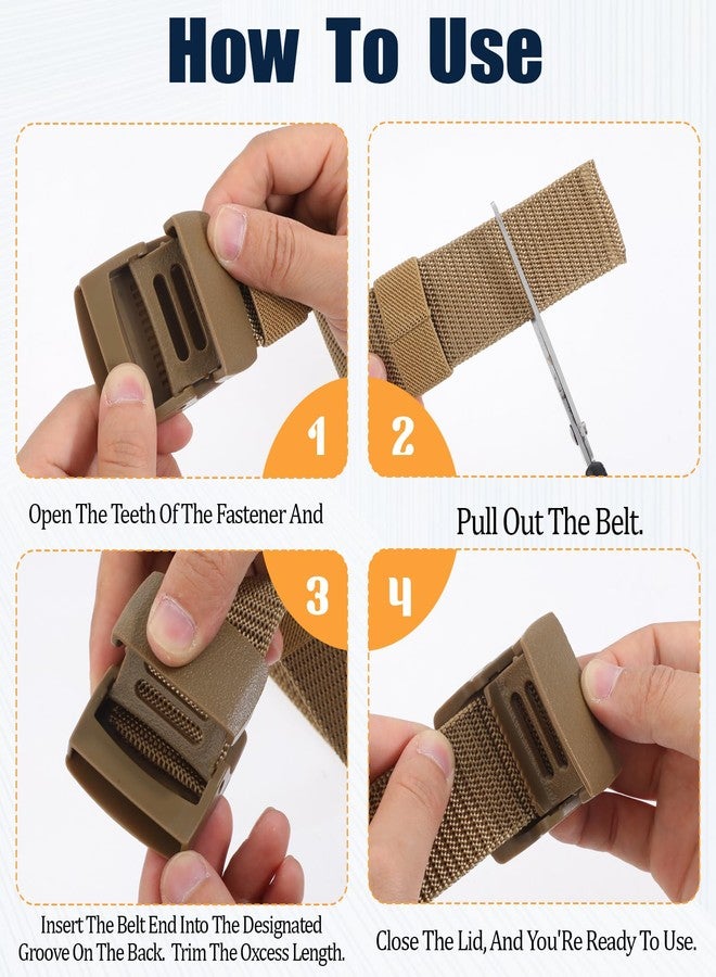 Simarro Tactical 6-Pack Nylon Webbing Canvas Belt - Men & Women's Military, Outdoor, Hiking & Casual Belt - Image 3