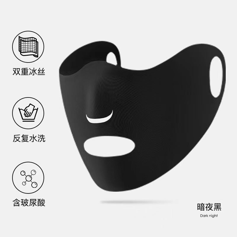 Summer Outdoor Ice Silk Sunscreen Mask, Anti-Uv, 3D Ear-Hanging Type, High-Looking Beauty Running Mask For Men And Women - Image 1