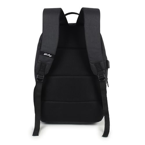 Wesley Zeus Usb charging Travel Laptop Backpack with 15.6 inch Laptop Compartment business/Office/School/college/Travel/Gifting Bag for men and women (Black) - Image 4