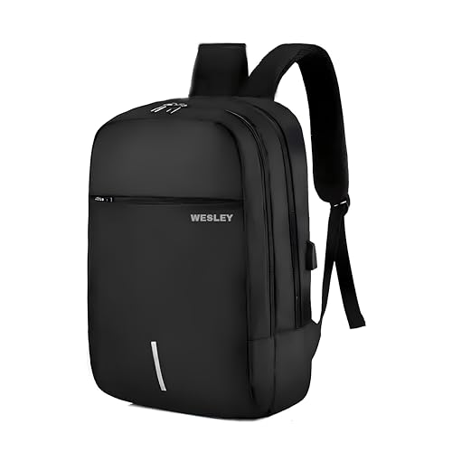 Wesley Zeus Usb charging Travel Laptop Backpack with 15.6 inch Laptop Compartment business/Office/School/college/Travel/Gifting Bag for men and women (Black) - Image 1
