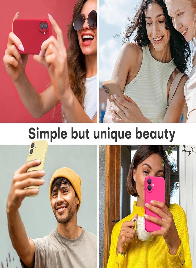 LOVE 3000 جراب LOVE 3000 مصمم خصيصًا لهاتف iPhone 16، مصنوع من السيليكون الفاخر مع بطانة ناعمة من الألياف الدقيقة المقاومة للخدش، جراب واقٍ مقاوم للصدمات مناسب للرجال والنساء والفتيات، مقاس 6.1 بوصة، لون أصفر كريمي - Image 2