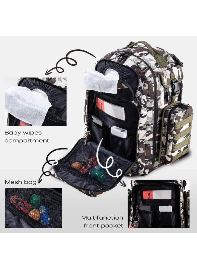 Dinictis Dad Diaper Bag, Mens Diaper Bag Backpack with Diaper Changing Mat - Image 2
