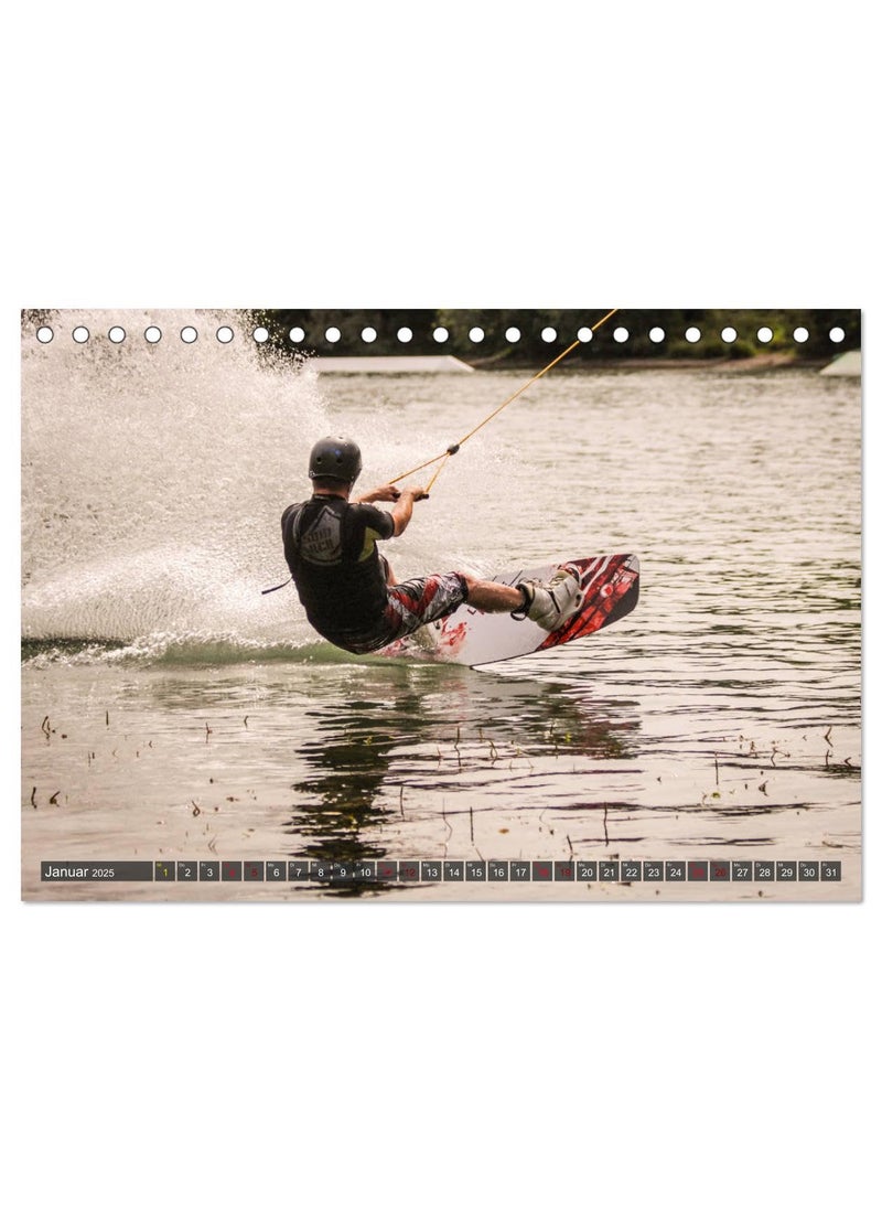 Wakeboarding - make water burn (Tischkalender 2025 DIN A5 quer), CALVENDO Monatskalender: Wakeboarding - make water burn  - Image 4
