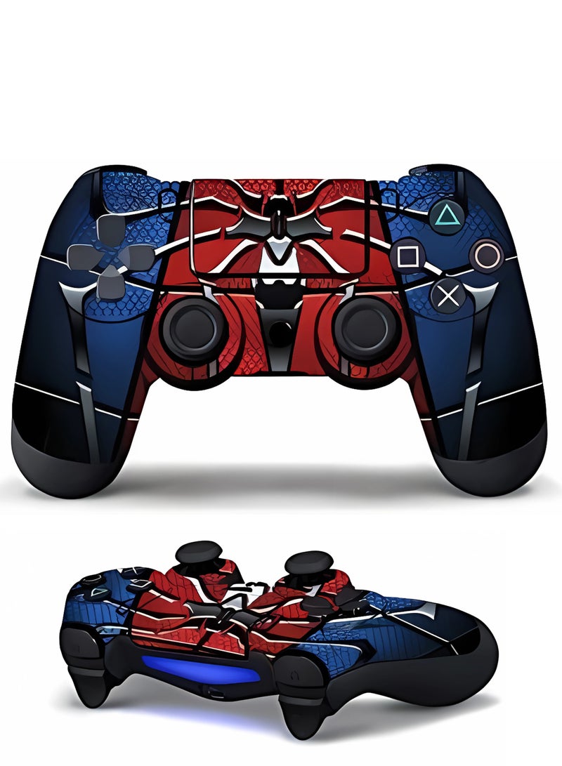 صن شاين تريد وورلد وحدة تحكم Dualshock اللاسلكية لـ PS4 - لوحة ألعاب لاسلكية عالية الجودة بطبعة عنكبوت باللونين الأحمر والأسود، بتصميم مريح وتحكم دقيق - Image 1