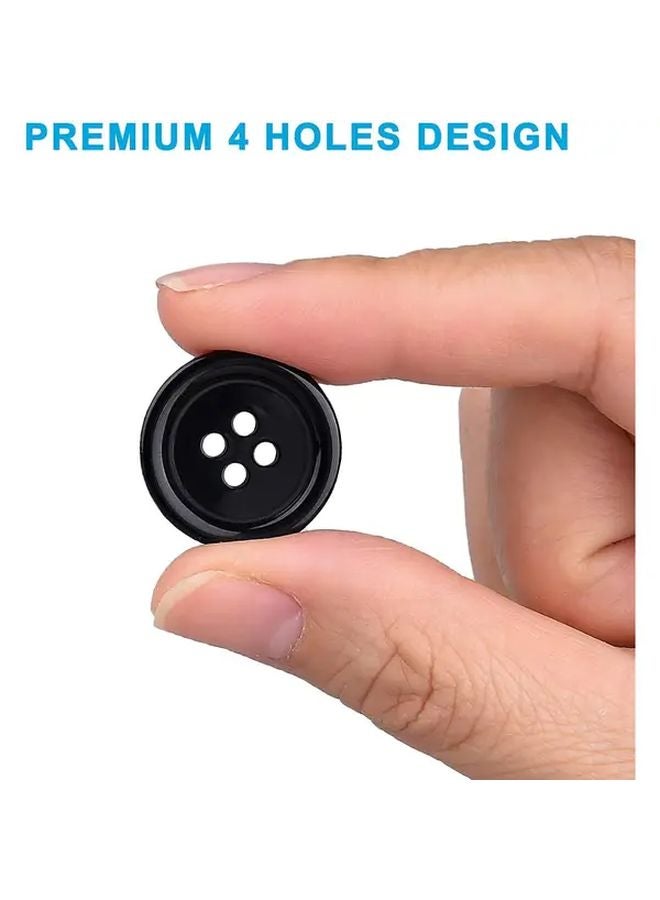 100pcs Heavy Duty Sewing Buttons 4 Hole Craft Buttons Smooth Edges 5 Sizes Sewing Knitting Quilting Jewelry Making - Image 3
