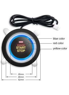 MR.SMART 12V Car Passive Keyless Entry System PKE Engine Starter Push Button Vehicles Start/Stop Kit Safe Lock with 2 Smart Key  - Image 2