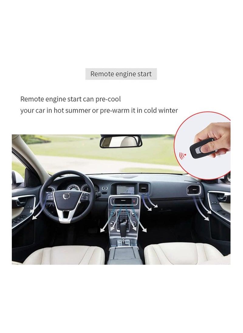 MR.SMART - 12V Car Passive Keyless Entry System PKE Engine Starter Push Button Vehicles Start/Stop Kit Safe Lock with 2 Smart Key - Image 1