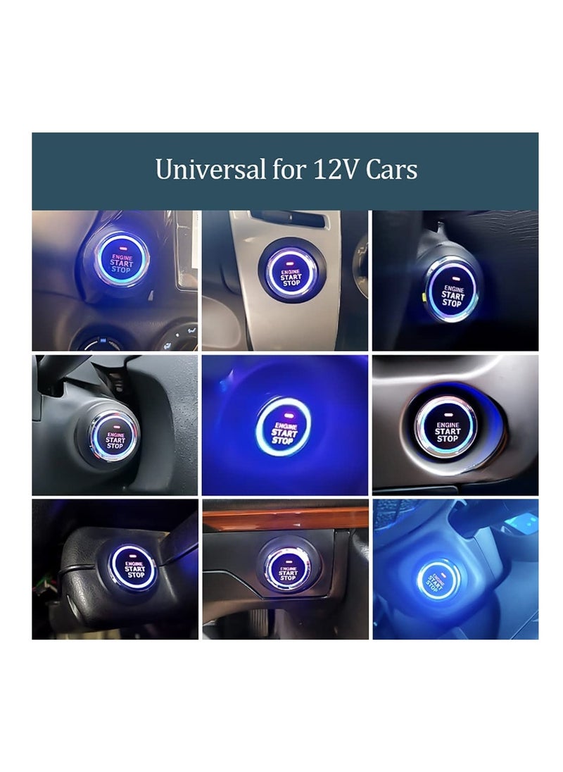MR.SMART - 12V Car Passive Keyless Entry System PKE Engine Starter Push Button Vehicles Start/Stop Kit Safe Lock with 2 Smart Key - Image 1