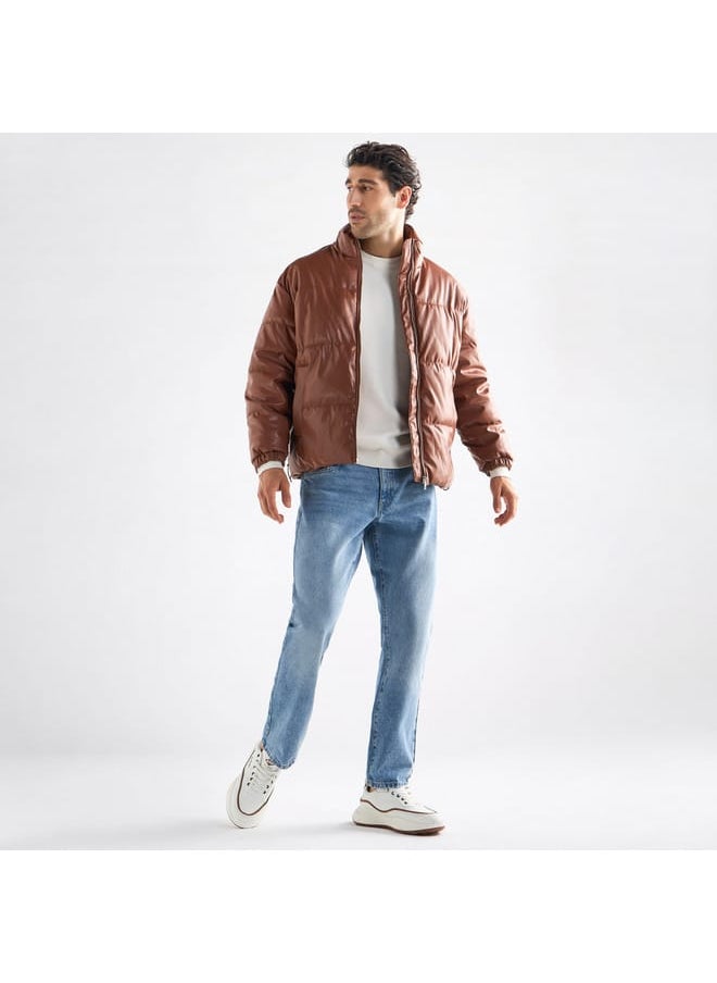 FAV - Quilted Puffer Jacket with Long Sleeves and Zip Closure - Image 1