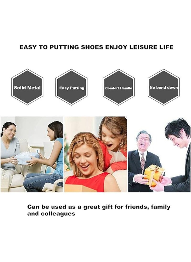 Apustim 2 Pieces Of Long Handle Shoe Horns，Suitable For The Elderly，Stainless Steel Boot Shoe Horns，Extra Long Shoe Horns，Suitable For Boys And Girls（42CM）  - Image 5