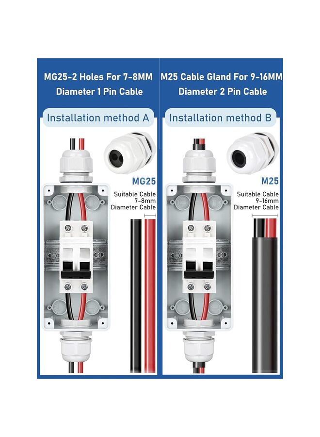 يُسلِّم لوحات قواطع الدائرة، مفتاح فصل الطاقة الشمسية الكهروضوئية 60 أمبير، قاطع دائرة تيار مستمر 400 فولت مثبت على سكة DIN مع صندوق مقاوم للماء بمعيار IP65 لنظام الألواح الشمسية الكهروضوئية المتصل بالشبكة، نظام الطاقة الشمسية للمركبات الترفيهية - Image 4