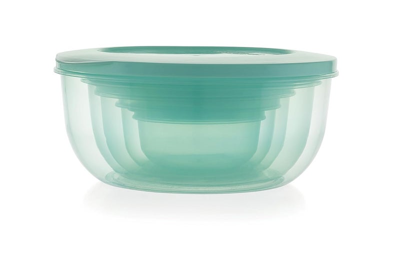 INVOSS Clear Green BPAFree Plastic Food Storage Containers Airtight Freezer Fridge Safe Multipurpose 5Pack 290ml 580ml 1000ml 1700ml 2700ml - Image 4