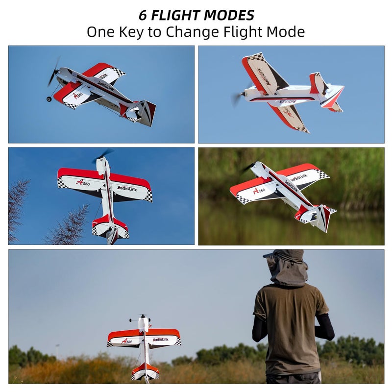 Radiolink A560 Ready to Fly RTF RC Airplane 3D Fixed Wing 580mm Wingspan RC Plane EPP Durable Material 15A ESC Aircraft BymeA Gyro Flight Controller Stabilized for Beginners Kids and Adults - Image 3