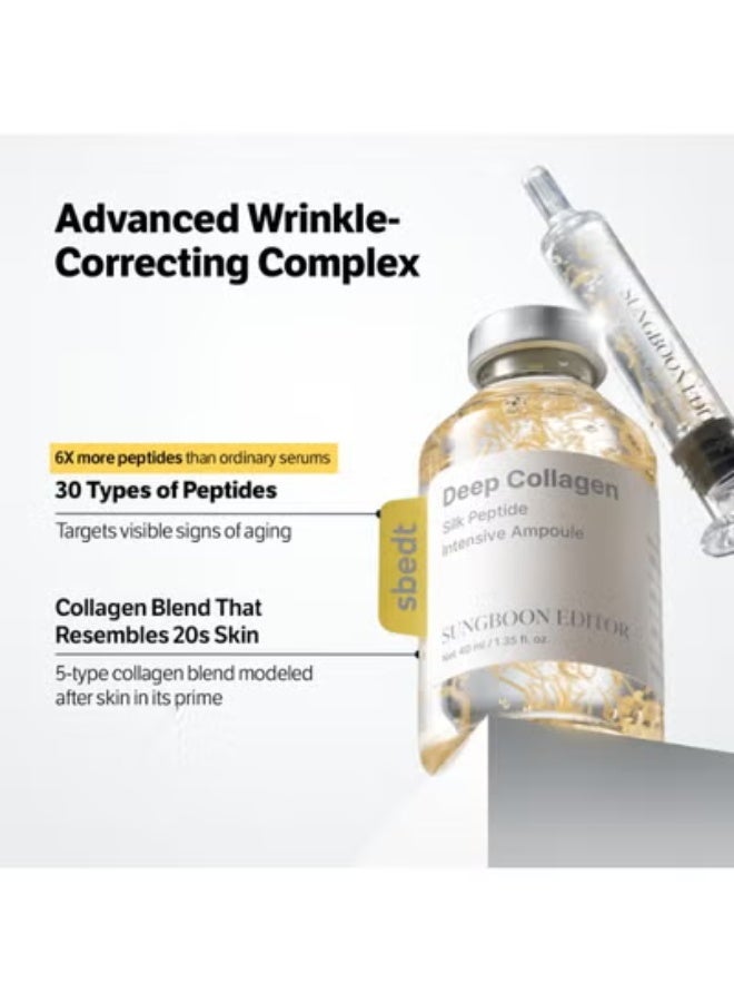 SUNGBOON EDITOR Silk Peptide Intensive Lifting Ampoule | Korean Anti-Aging Serum for Face with Collagen&30 Peptide Complex | Skin Tightening&Firming (Botox Effect) | 72H Hydration - Image 4
