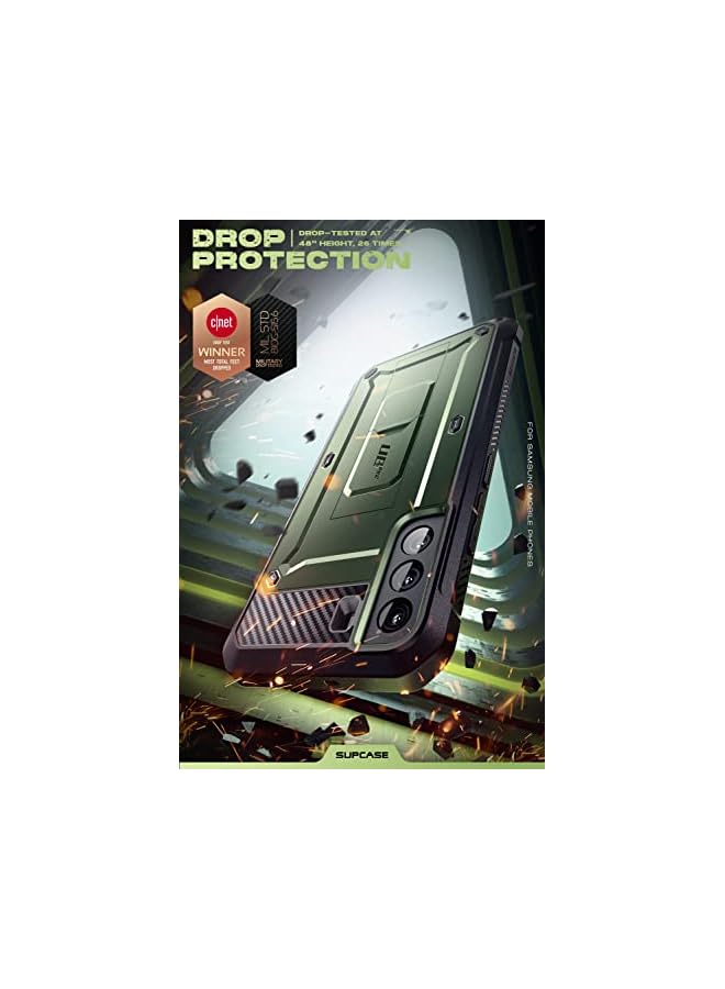 SupCase Unicorn Beetle Pro Series Case for Samsung Galaxy S22 5G (2022 Release), Full-Body Dual Layer Rugged Belt-Clip & Kickstand Case Without Built-in Screen Protector (Guldan) - Image 4