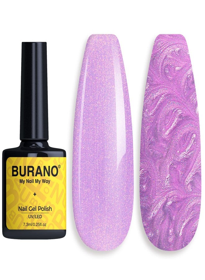 BURANO Pearl Gel Nail Polish - Purple Mermaid Glitter, Shell Thread Sparkle Shimmer UV LED Gel Polish LW6 - Image 1
