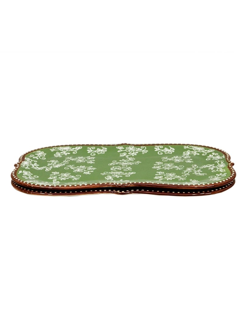 Temp-tations temp-tations® Floral Lace Bakeware Set,Set of 2 Square Soup and Sandwich Set- Green  - Image 3