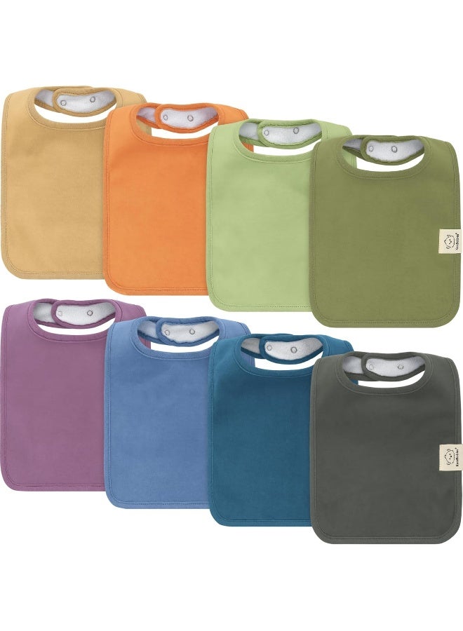 KeaBabies 8-Pack Organic Baby Bibs for Boys, Girls - Super Absorbent Cotton Drool Bibs for Baby Girl & Boy, Teething Toddler, Drooling Newborn, Ultra Soft & Machine Washable (Cruise) - Image 1
