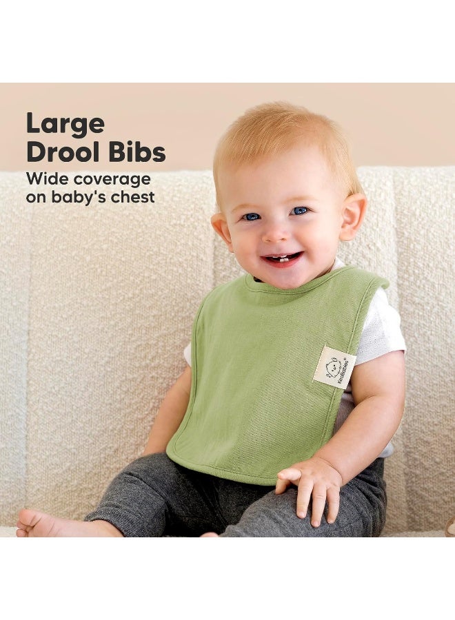 KeaBabies 8-Pack Organic Baby Bibs for Boys, Girls - Super Absorbent Cotton Drool Bibs for Baby Girl & Boy, Teething Toddler, Drooling Newborn, Ultra Soft & Machine Washable (Cruise) - Image 3
