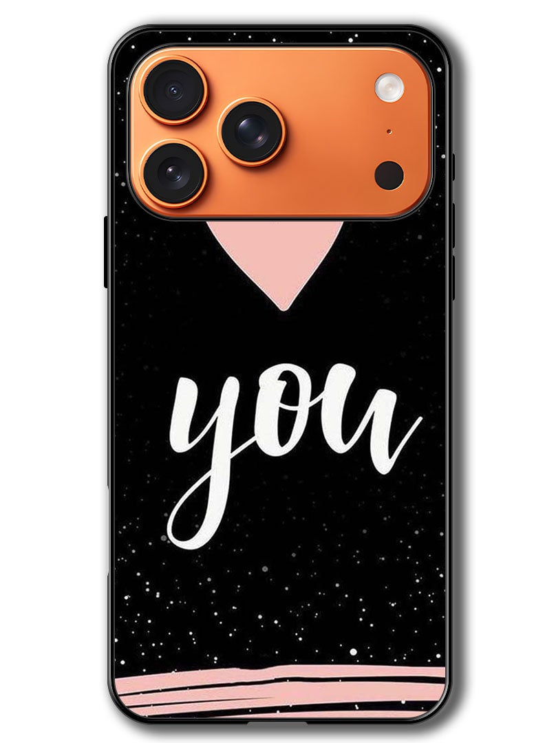 Theodor Case Compatible with Apple iPhone 17 Pro Max 6.9 Inch Protection Shockproof Bumper Cover You Heart - Image 1