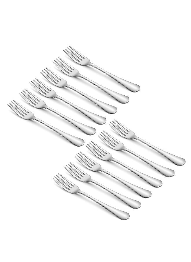 Awm Fork Set Food-Grade Stainless Steel Tea Fork and Table Fork 12Pc Set  - Image 1
