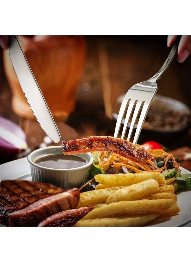 Awm Fork Set Food-Grade Stainless Steel Tea Fork and Table Fork 12Pc Set  - Image 3