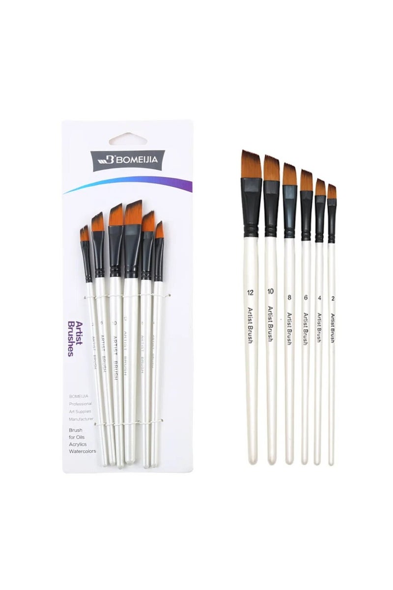 erorex angular head 6pcs Artist Paint Brushes Set Artist Paintbrushes For Acrylic Oil Watercolor Acrylic Pa
