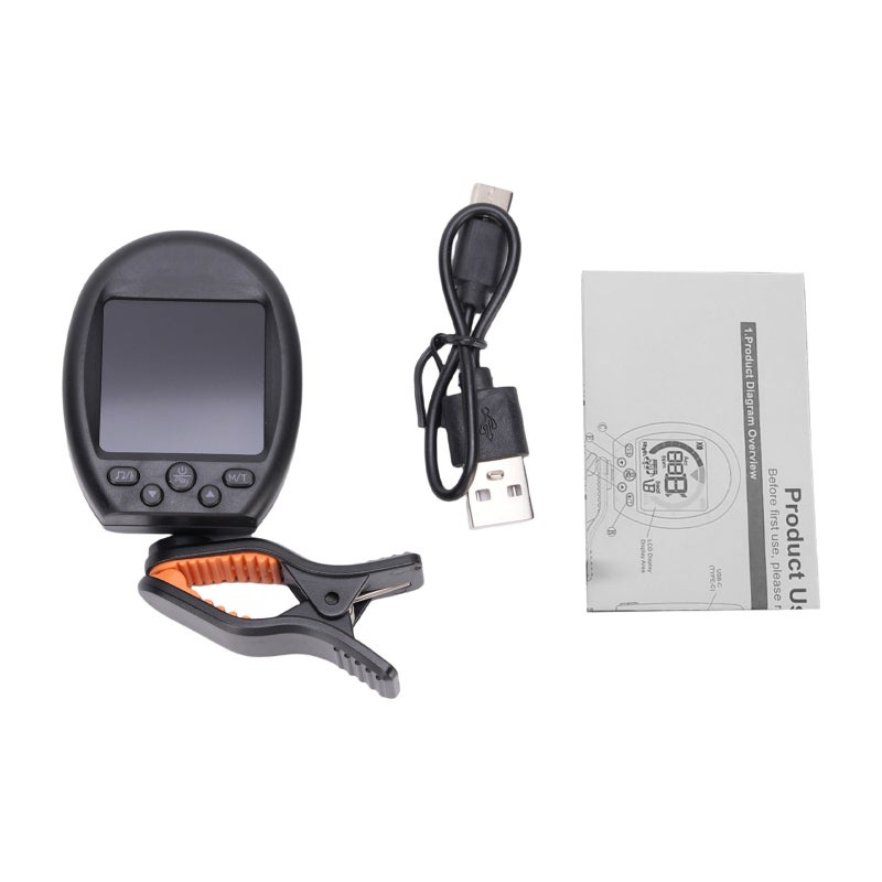 Meideal Chromatic Clip-On Tuner With Vibrant LCD Display 360-Degree Rotating Clip - High Accuracy Digital Metronome Tuner for Guitar Bass Violin Ukulele - Image 1