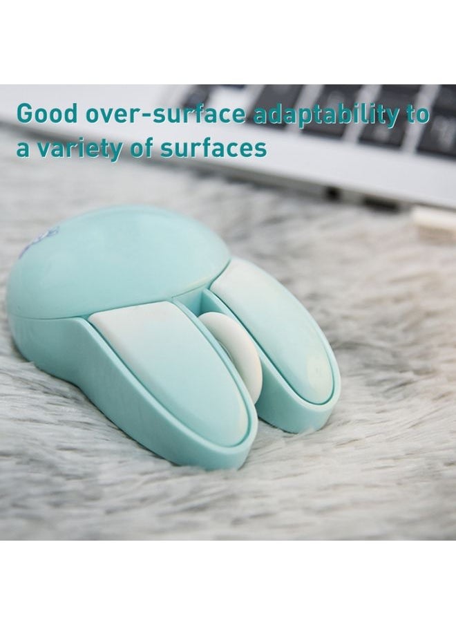 BURAQ MOFii M6 Rabbit Shape 2.4G Wireless Mute Mouse(Blue)  - Image 3