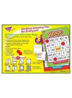 Trend Enterprises : Multiplication & Division Bingo Game Exciting Way For All To Learn 2 Games In One! Play 8 Different Ways Great For Classrooms And At Home 2 To 36 Players For Ages 9 And Up  - Image 5