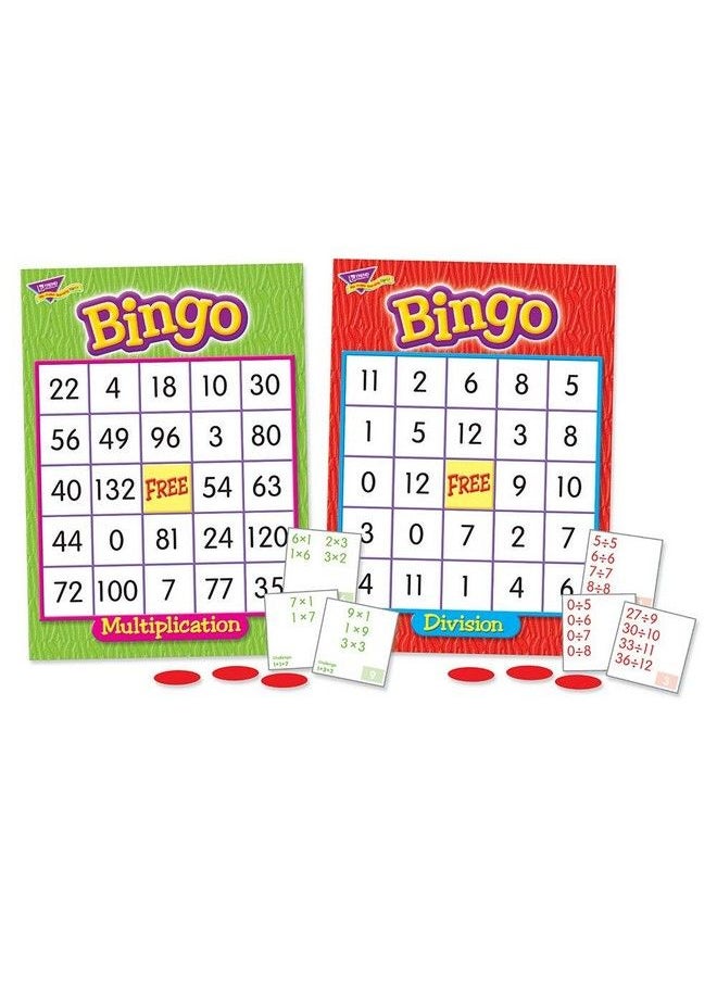 Trend Enterprises - : Multiplication & Division Bingo Game Exciting Way For All To Learn 2 Games In One! Play 8 Different Ways Great For Classrooms And At Home 2 To 36 Players For Ages 9 And Up - Image 1