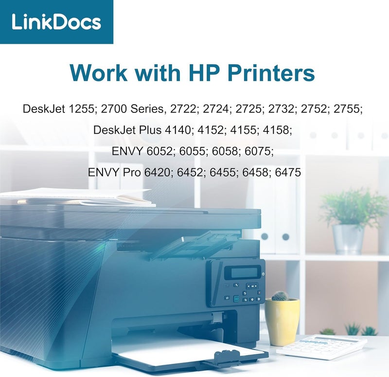 LinkDocs 67 Black Ink Cartridge Remanufactured Replacement for HP Ink 67 67XL (Black,1-Pack) - Image 2